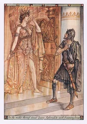 In the midst thereof stood Queen Aphrodite with frowning brow